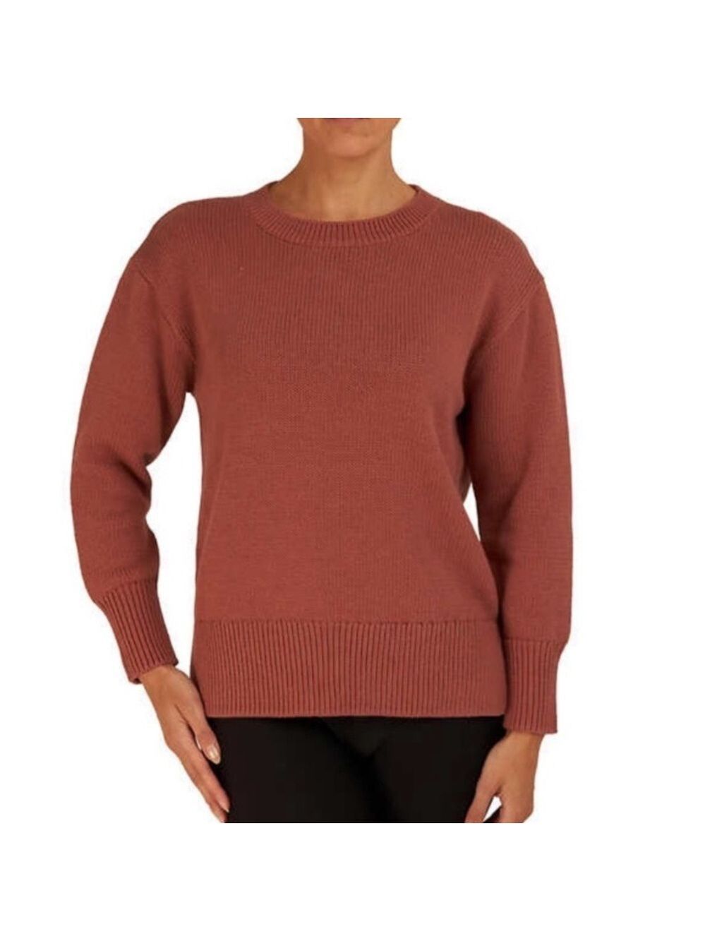 317. Philosophy Cotton Crewneck Sweater salmon pink.